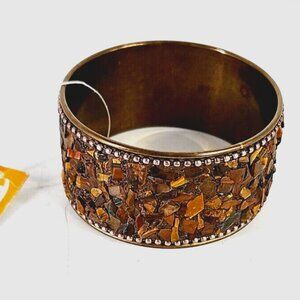 B You Fashion Bracelet Brown Bronze New With Tag 2.50" Diameter 7 inch
